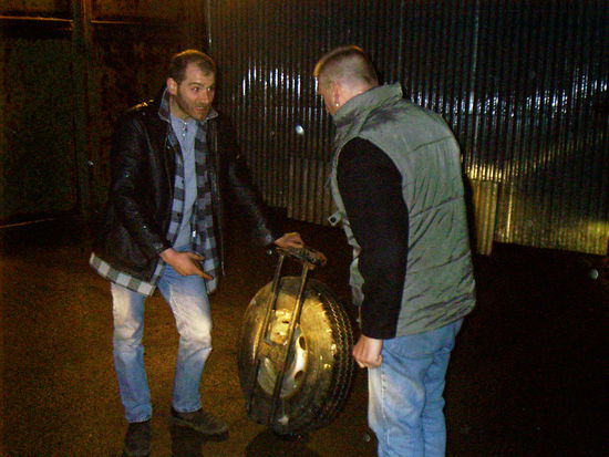 Das Reserverad mit Halter