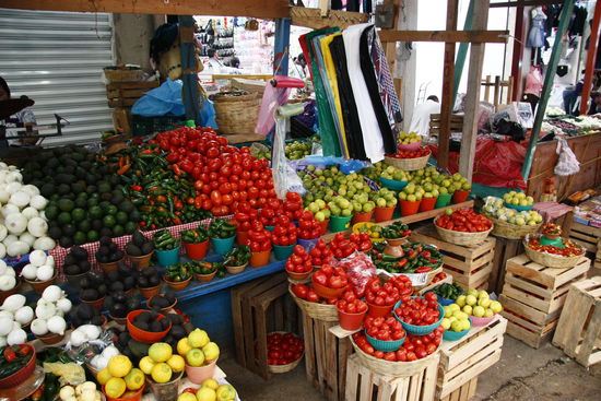 Der Markt mit Gemuese...