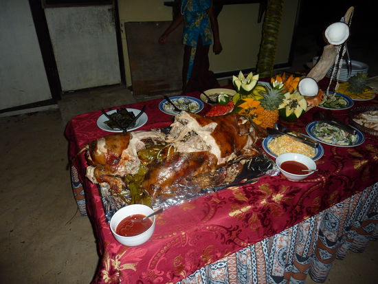 Weihnachtsmenü mit Schweinchen Teil 1