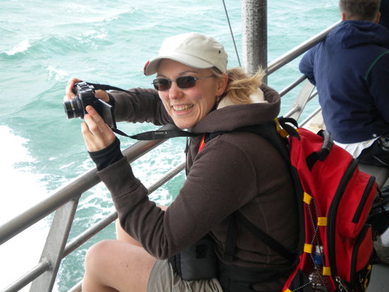 On the ferry over to Rangitoto Island - being on a boat is always a great fun!!!