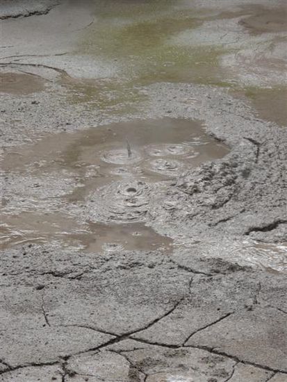 Mudpools everywhere.
