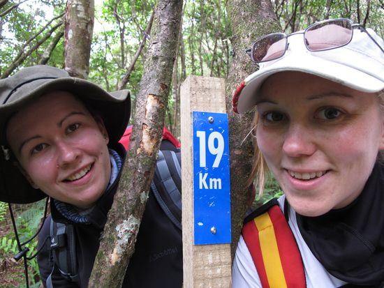 Almost done!!! Only 400 meters left ... And we were sooo lucky - especially Daniela