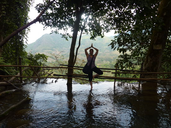 Oben! Hinter dem Zaun gings's direkt runter! Ich bin so mutig!!! 