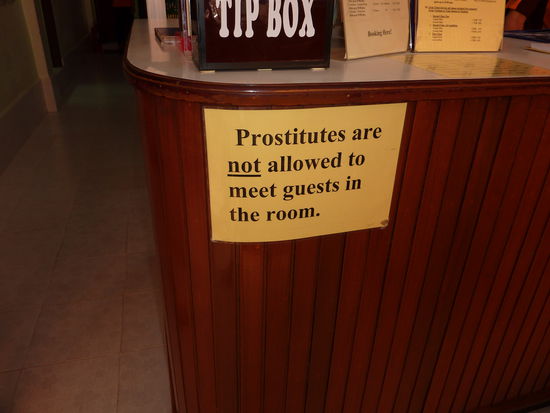 In der Lobby meines Guesthouses in Vientiane