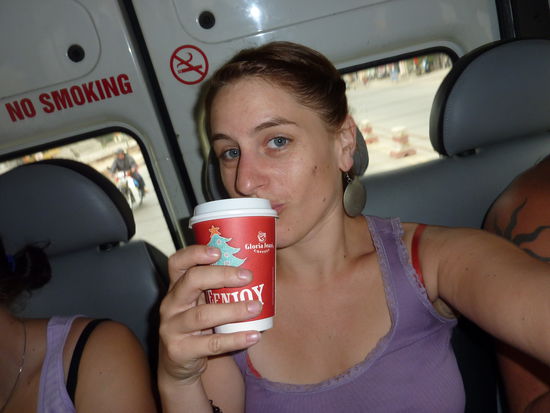 Und ich hab endlich wiedermal einen richtigen, grossen Kaffee gefunden!!! 