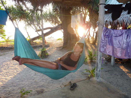 Ah und DAS ist unsrere Haengematte 