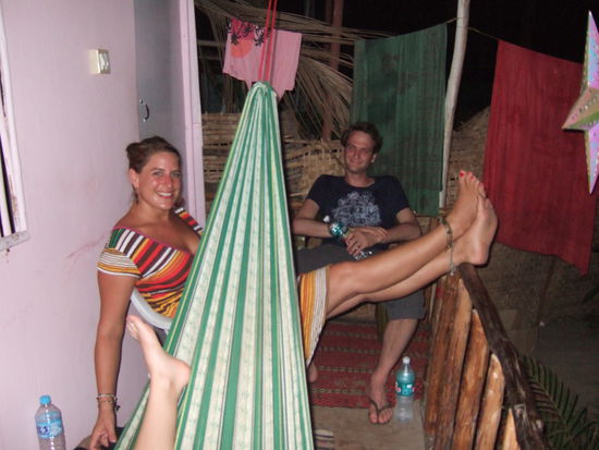 Chillen auf unserer "Terasse"
Das hier ist Juerg aus der Schweiz, der mich noch einige Zeit hier begleiten wird!