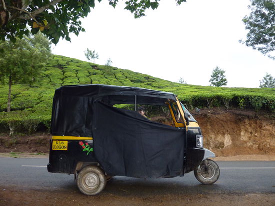 Unsere Limousine mit Regenschutz...
