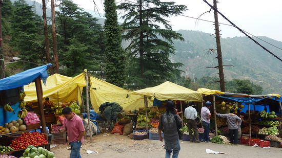 Gemuesemarkt. Supermaerkte gibt es in Indien genausowenig wie in SEA. Frische Sachen werden immer auf dem Markt gekauft.