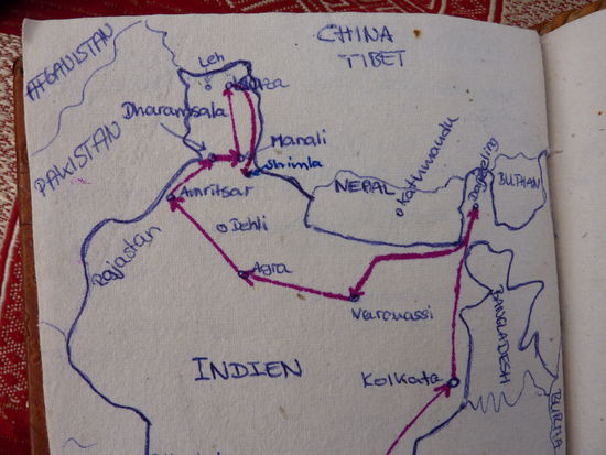 Also von Manali nach Kaza, durch's Spiti Valley und wieder runter nach Shimla...