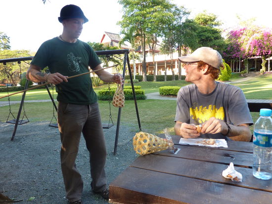 Eierangeln an den heissen Quellen