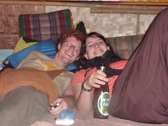 Ausruhen vom Stadtbummmel...
Das ist uebrigens Jan!