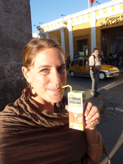 Man kann das nicht sehen, aber ich habe tatsaechlich Mangosaft gefunden in SA!