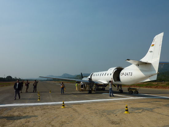 Und tatsaechlich kam ich nach 40 min heile im amazonischen Dschungel an, auf 350m ue.N. uebrigens 
WARM!!!! 