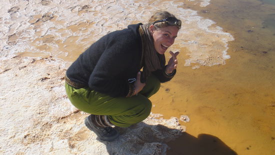 Einer der Kommentare, die Nadim mir noch in 5 Jahren vorhalten wird:
"Hm...das ist ja tatsaechlich salzig!!!" 
Uuups! Ich muss echt aufpassen! Schliesslich bin ich ja jetzt wieder blond! 