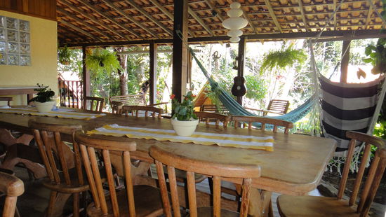 Hier gab's immer super Fruehstuecksbuffet mit Kaffee, Saft, Kuchen, Muesli, Brot und Kaese und Wurst....wie im richtigen Urlaub!