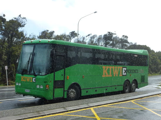 13 Uhr: Falls das nicht rauskommt - das ist Hagel und Schneeregen...die Pancake Rocks fielen aus. 