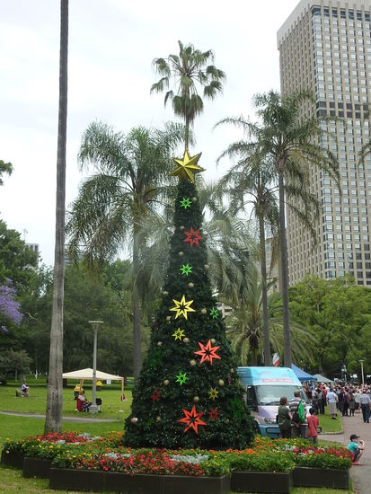 Ist doch skurril oder? Christbaum und Palmen auf dem gleichen Bild! Ich krieg das nicht zusammen...