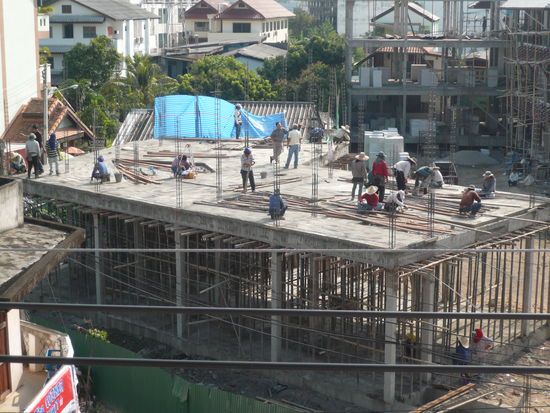 Bild vom Balkon unseres Guesthouses.