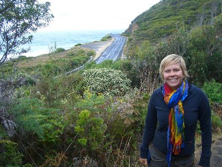 Fidi vorne, dahinter die sogenannte Great Ocean Road