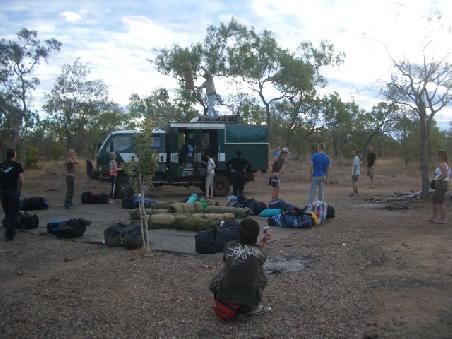 Unser Bushcamp am ersten Abend,