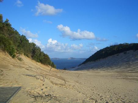 Zuruck am "Festland" in Rainbow Beach.
Hier mit Blick auf Fraser.