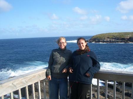 Hier mit Angela an "Admirals Arch".
