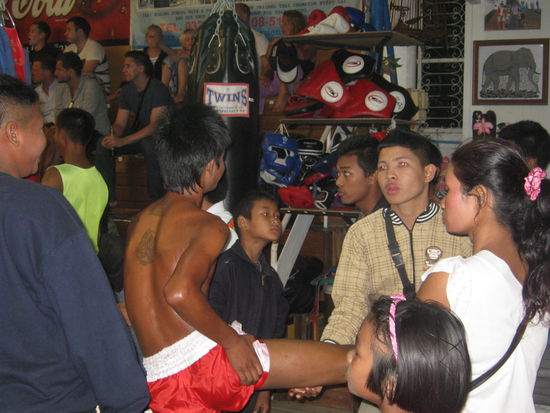 Vorbereitung und die Familie dabei