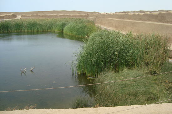 Ein Wasserreservat in Chan Chan wie es früher schon bestanden hat.. unglaublich, inmitten der Wüste...