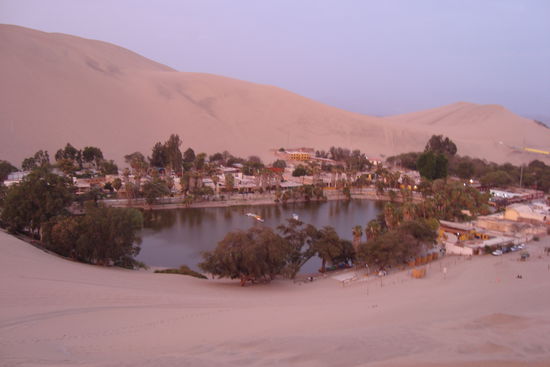 Hoacachina Oase von oben