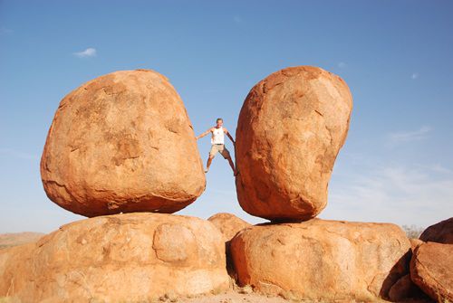 "Devils Marbles"...ich gab alles, aber die fielen einfach nicht um...