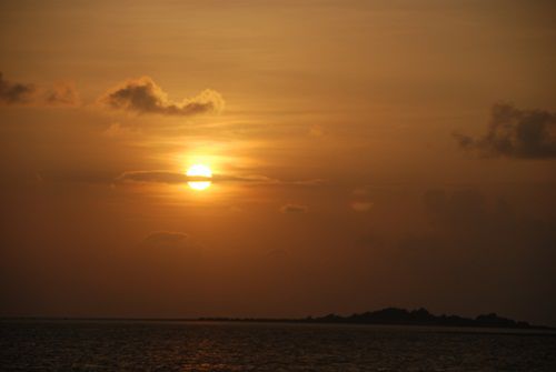 Sonnenuntergang auf hoher See...