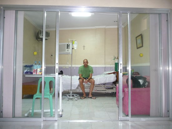 Der Patient in seiner geräumigen 'Suite'