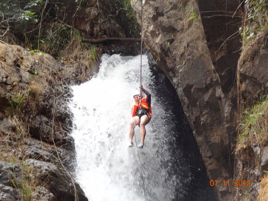 Jetz war das Seil gleich zu Ende und man muste sich seinem Schicksal hingeben.