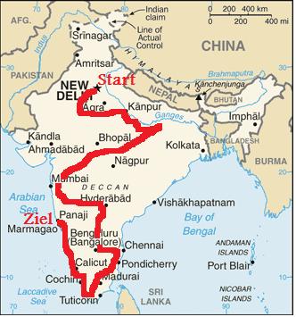 Geplante Route