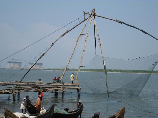 Chinesische Fischernetze