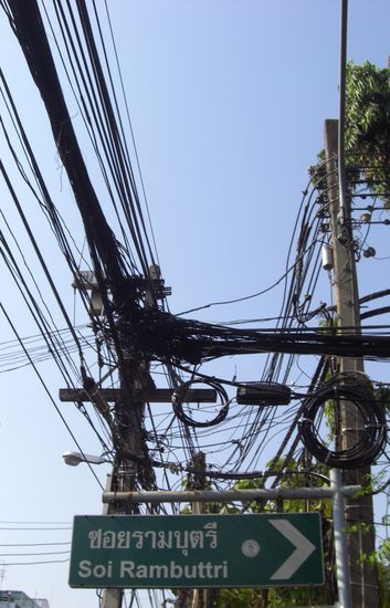 Schaut euch mal den Kabelsalat an... Wenns da mal regnet 