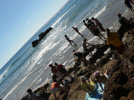 hot water beach...ein glück haben wir unsern pool nachts gebaut, da wars nich ganz so voll und vor allem nich ganz so warm!