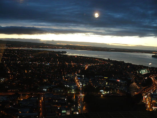 blick vom skytower auckland