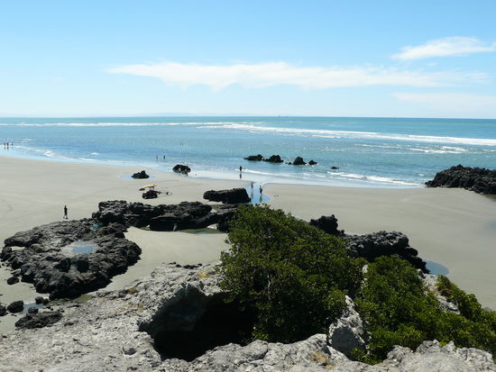strand in sumner, hier verbingen also die stadtmenschen ihren nachmittag...wie schrecklich 