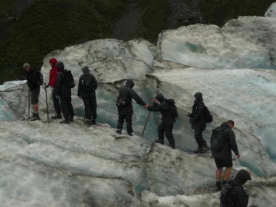 klettern auf dem gletscher