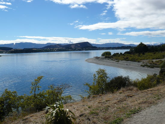 ausblick auf den lake wanaka bei meiner radeltour
