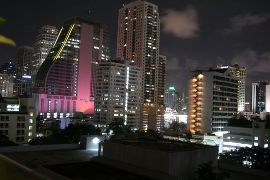 Aussicht vom Hoteldach in BKK