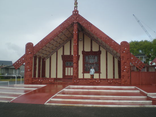 Marae in Ohinemutu (der einzige Tag mit richtig Regen...)