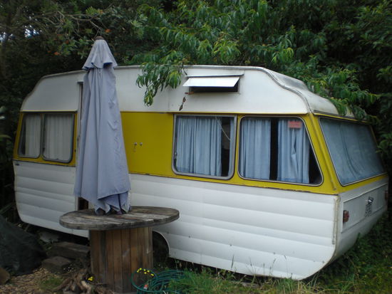 da drinnen schlafen wir! unser caravan 