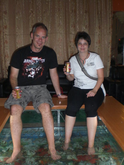 bei der Fischmassage....