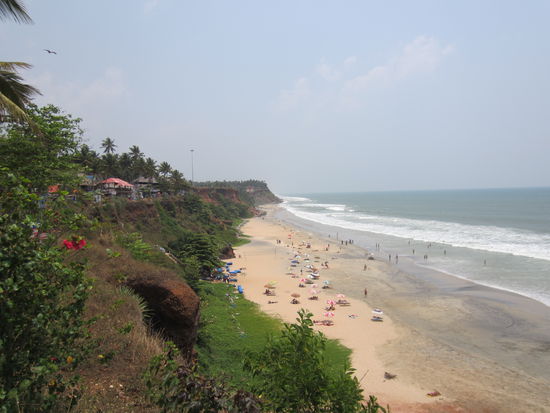 der Strand von Varkala