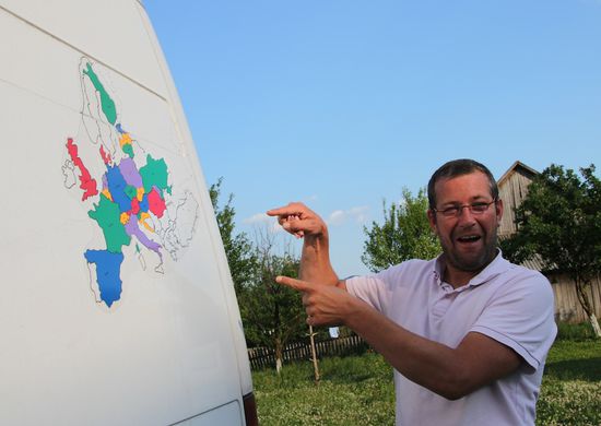 Und hier gibt's den nächsten Landesaufkleber auf unserem Jumpy