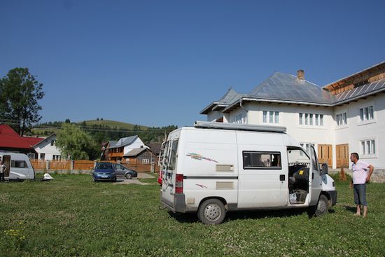 Unser Stellplatz in Gura Humorului