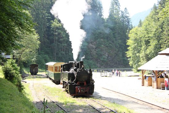 Unser Picknickplatz an der Station Paltin bei km 21,6